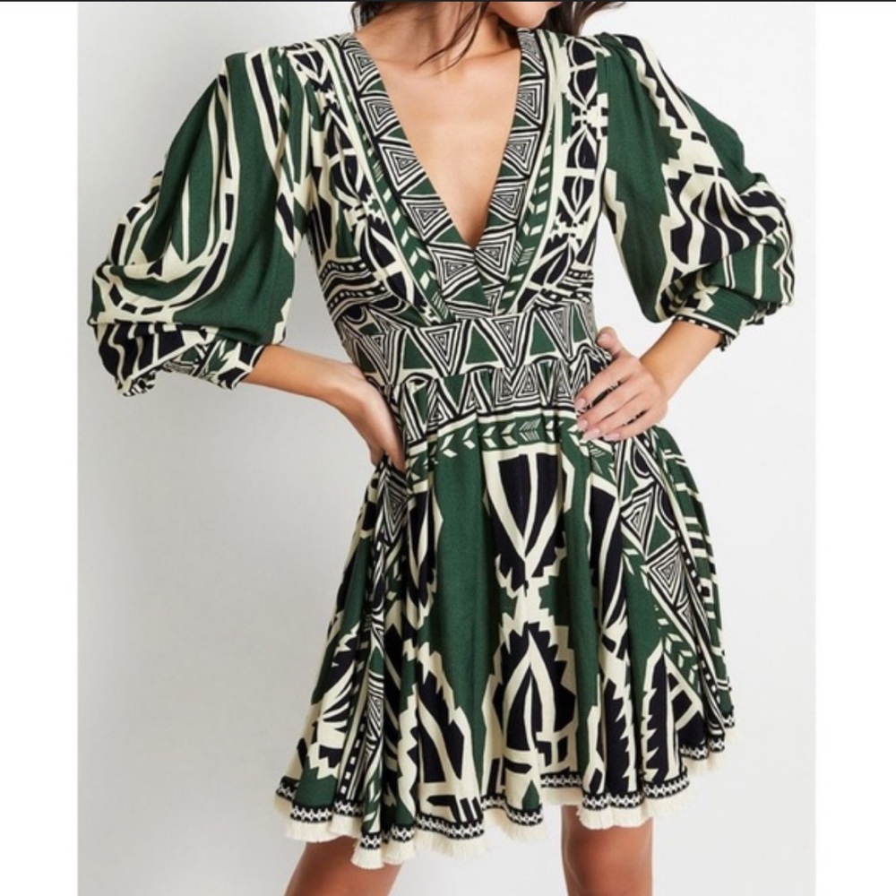 PatBO Fringe Trim Mini Dress